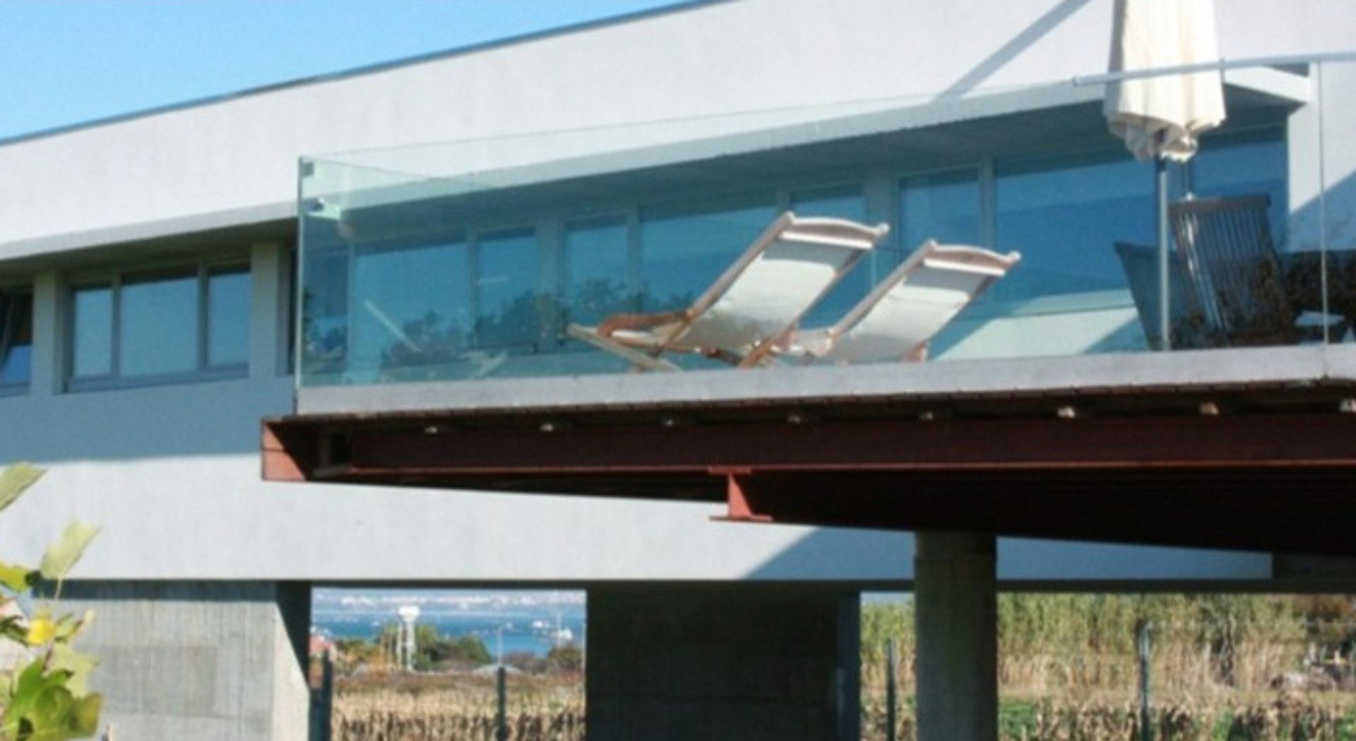 Arquitecto Villagarcía de Arousa vista terraza con hamacas