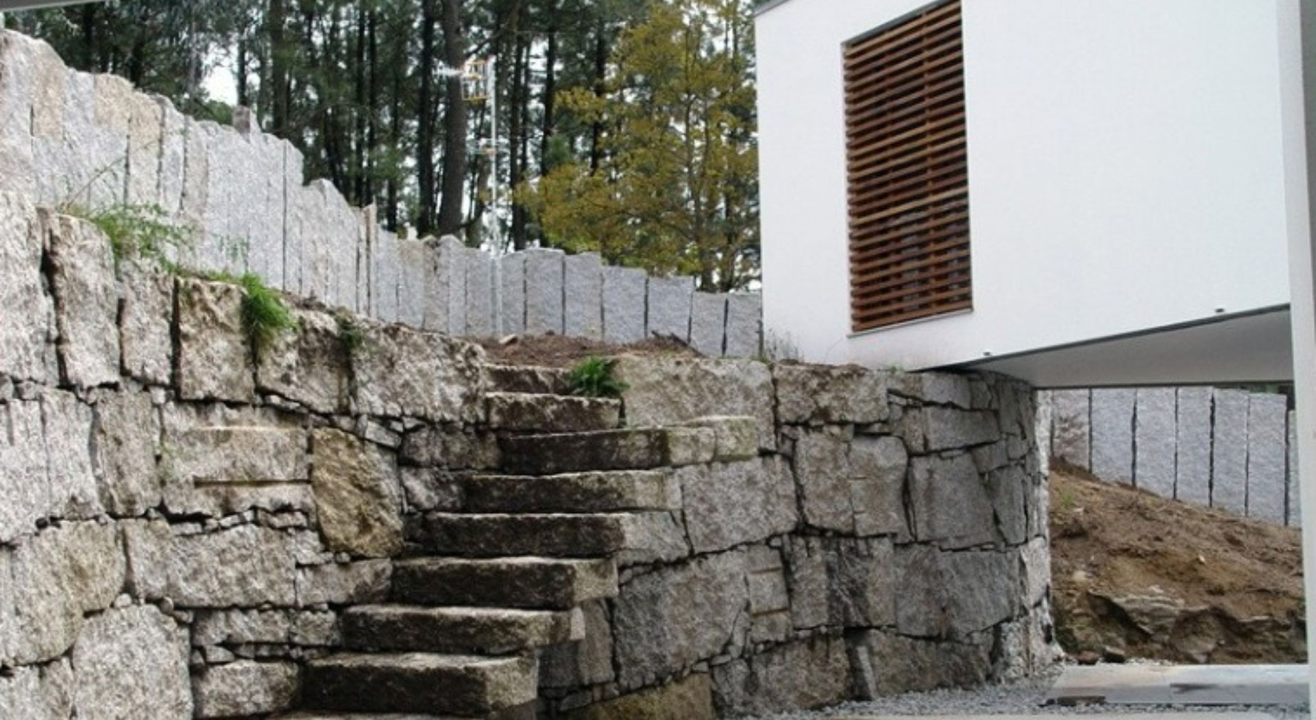 Arquitecto Villagarcía de Arousa vista exterior escaleras piedra